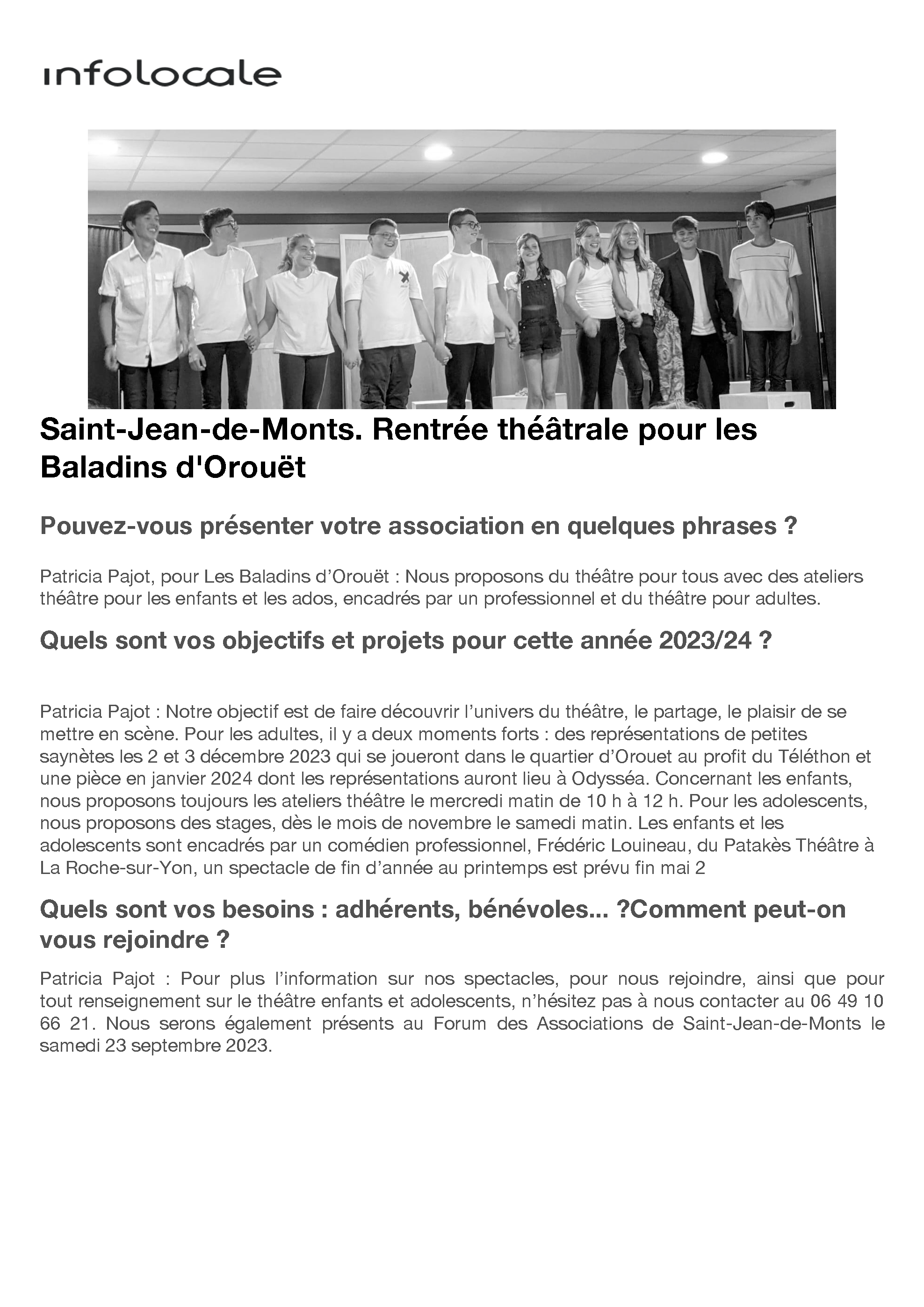 Ouest France du 31/08/2023