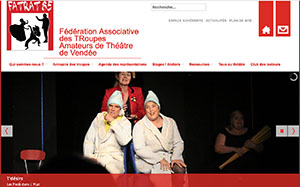 Impression d'écran du site Internet de la Fédération Nationale des Compagnies de Théâtre et d'Animation